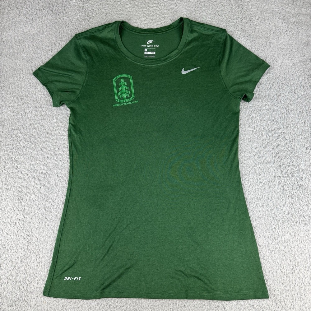 Nike Oregon Track Club Shirt Women's‎ Dri Fit Size Medium Green